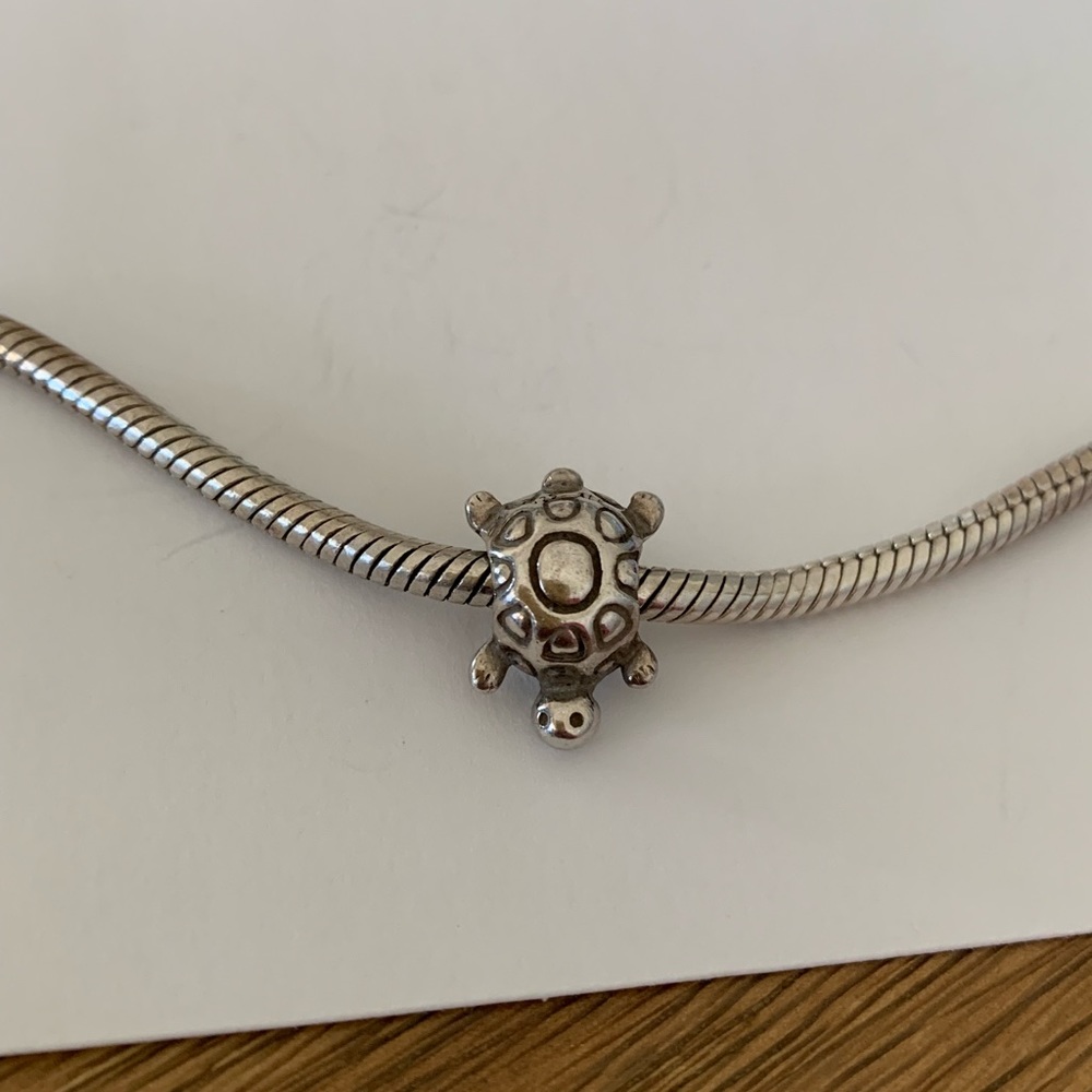 Pandora retired sterling silver turtle charm.